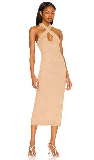 Alyssa Dress in Tan | Revolve Clothing (Global)
