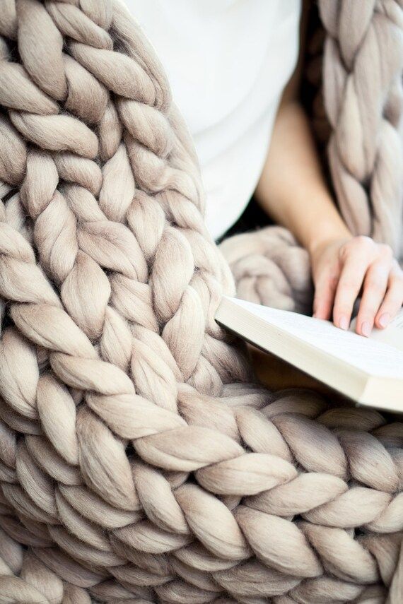 Chunky Knit Blanket, Merino Wool Blanket, Chunky Blanket, Super Bulky Blanket, Chunky Knit Throw ... | Etsy (US)