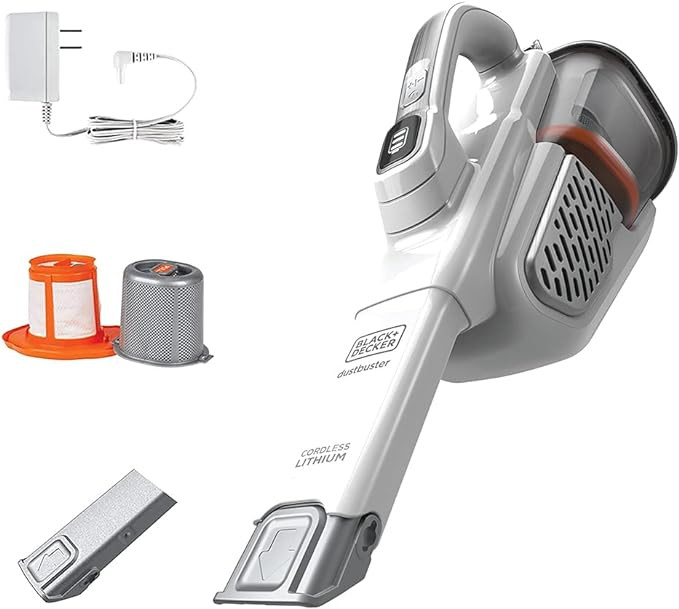 BLACK+DECKER Dustbuster Handheld Vacuum, Cordless, AdvancedClean+, White (HHVK320J10) | Amazon (US)