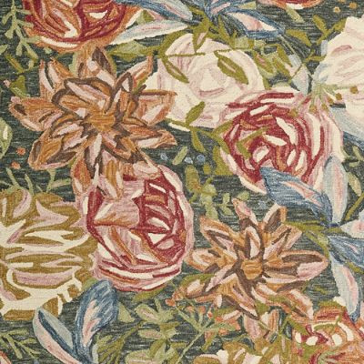 Ellen Floral Hooked Wool Rug | Grandin Road