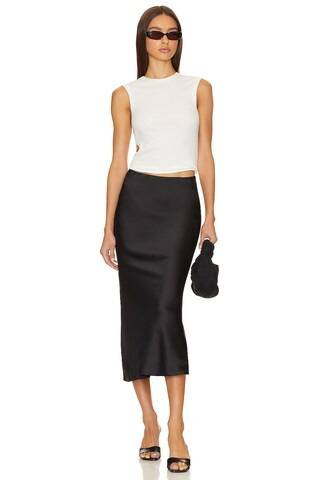 Norma Kamali X Revolve Bias Obie Skirt To Midcalf in Black from Revolve.com | Revolve Clothing (Global)