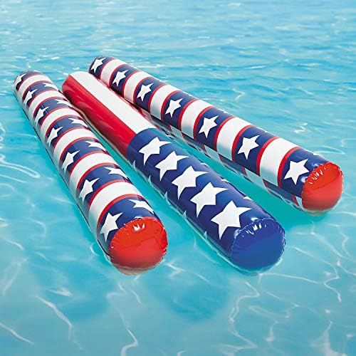 Inflatable Patriotic Pool Noodles - Set of 6, each is 4 feet long - Pool Toys and Fourth of July ... | Amazon (US)