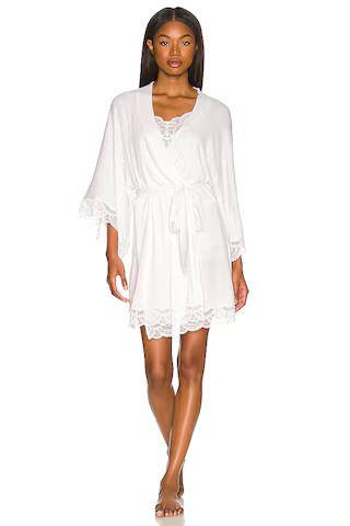 eberjey Mariana The Mademoiselle Kimono Robe in White from Revolve.com | Revolve Clothing (Global)