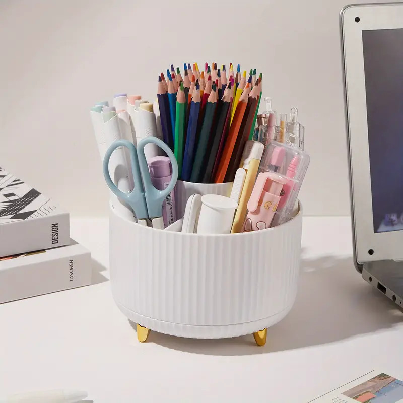 360 Degree Rotation Pen Holder Pencil Holder For Desk, Desk Simple Modern Minimalist Makeup Organ... | Temu Affiliate Program