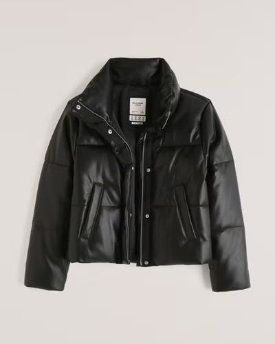 A&F Vegan Leather Mini Puffer | Abercrombie & Fitch (US)