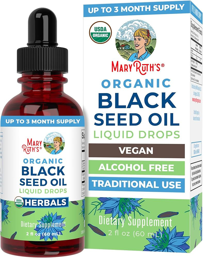 MaryRuth Organics Black Seed Oil Liquid Drops Cold Pressed | 3 Month Supply | USDA Organic Black ... | Amazon (US)