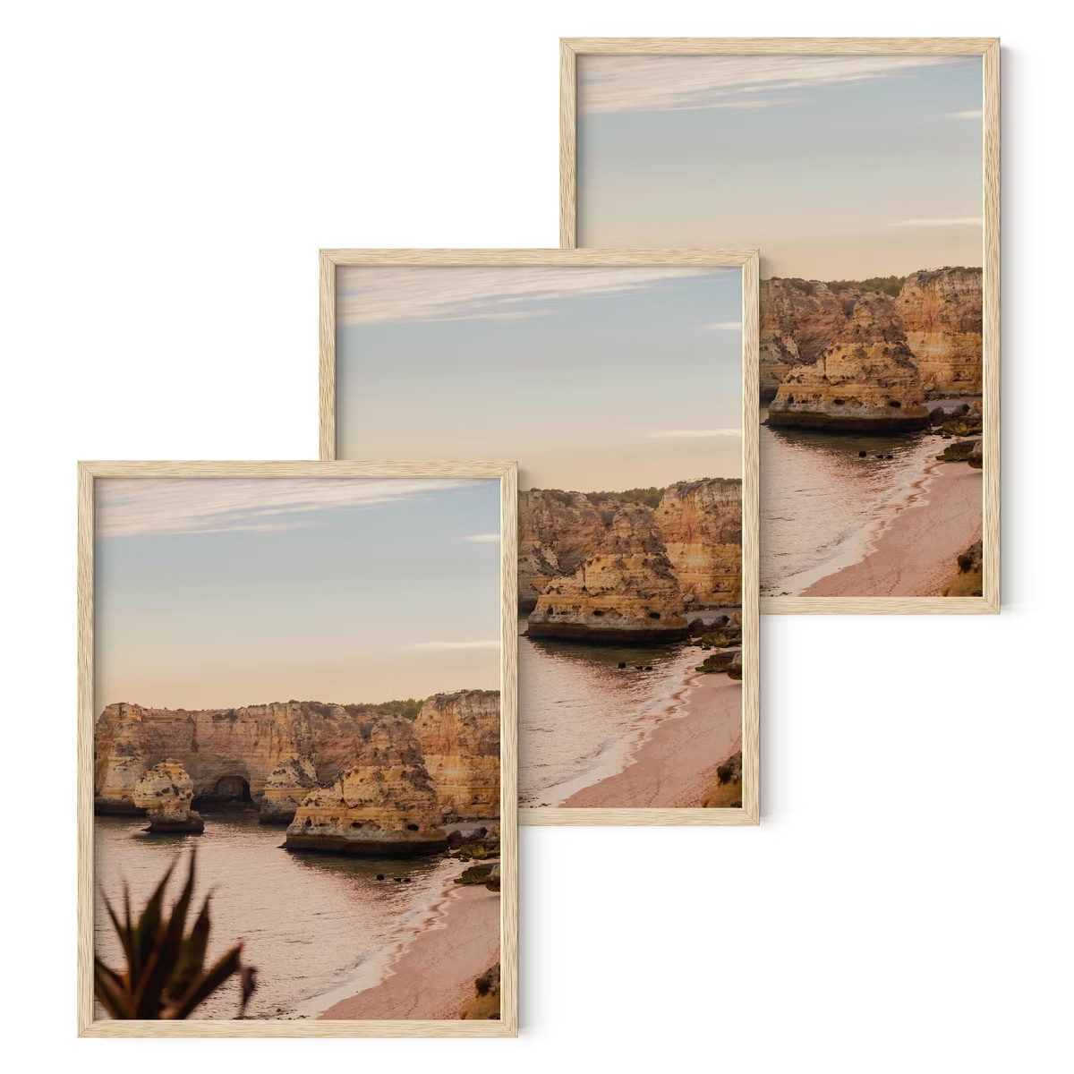 Haus and Hues Set of 3 Oak Wood Single Picture Frame with Plexiglass Cover | Target