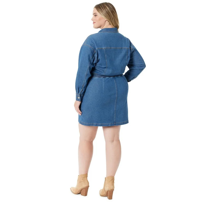 Jessica Simpson Women's and Women's Plus Denim Dress, Sizes XS-XL | Walmart (US)