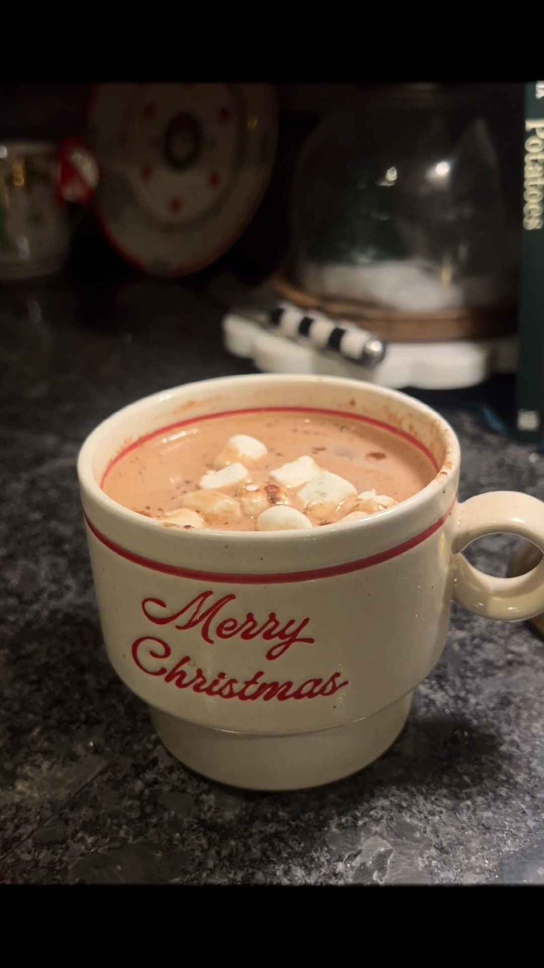 Staying warm and cozy with a hot chocolate in the winter is a must!! ❄️☕️🍫 #vintagechristmas #cozychristmas

#LTKHome #LTKSeasonal #LTKHoliday
