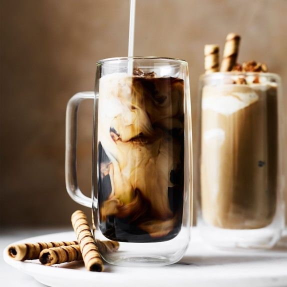 Double-Wall Glass Tall Coffee Mugs | Williams-Sonoma