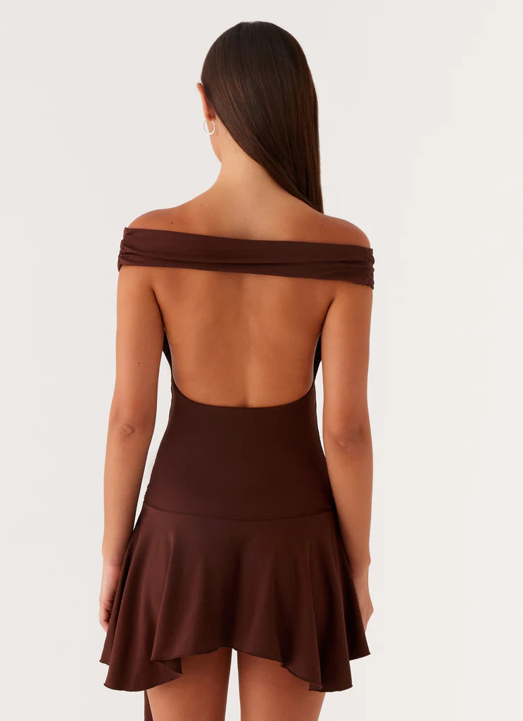 Saffira Mini Dress - Chocolate | Peppermayo (Global)