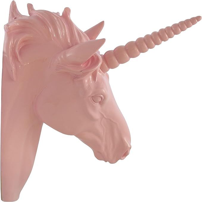 Pine Ridge Pink Unicorn Head Wall Mounted Sculpture Decoration - Faux Taxidermy with Interchangea... | Amazon (US)