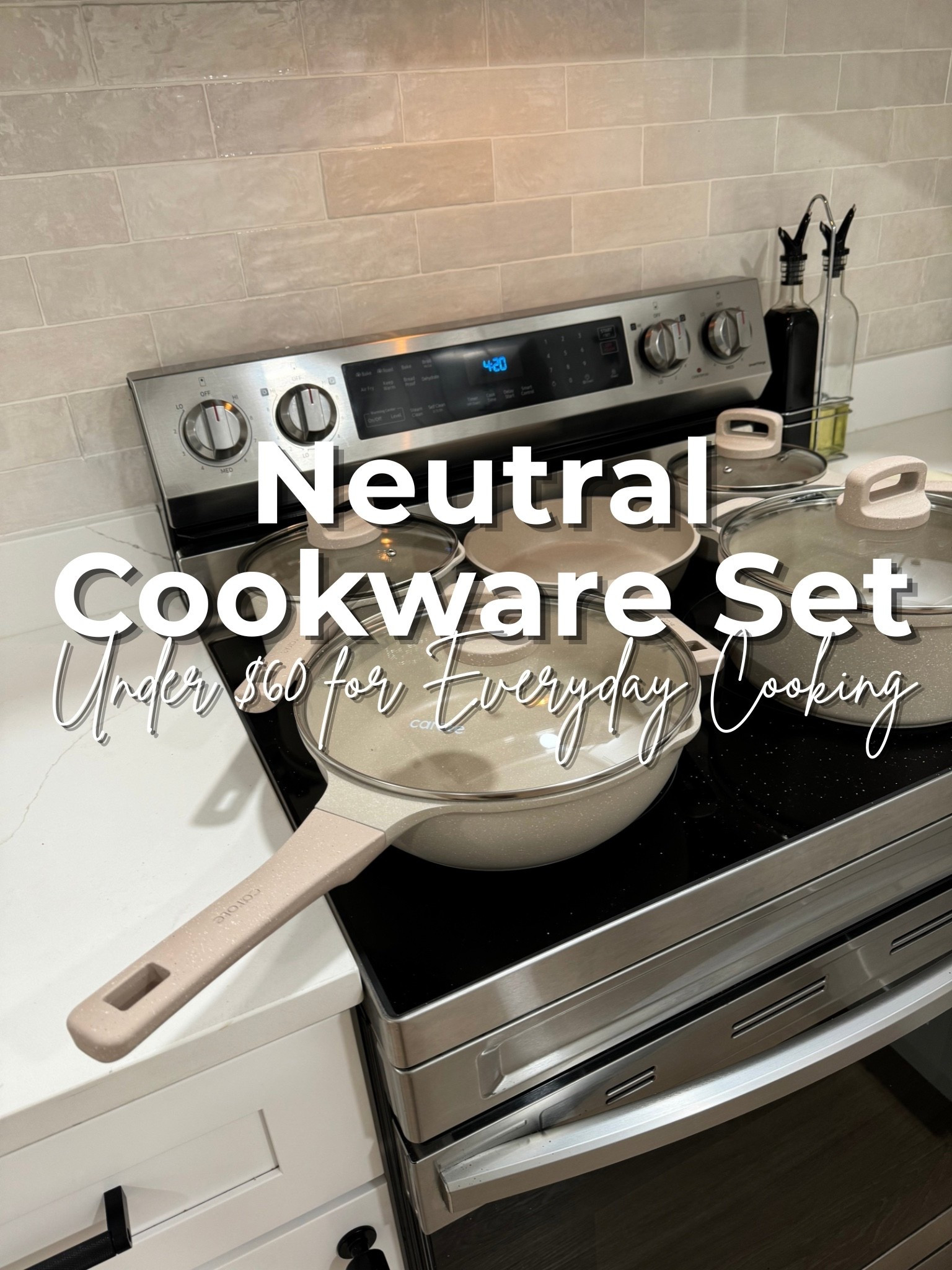 From quick breakfasts to homemade dinners, having the right cookware makes a difference in your daily routine. This Carote nonstick cookware collection includes different pots and pans for a variety of meals, plus matching lids and utensils in the pictured set.  Carote cookware set, nonstick pots and pans, Carote 24-piece cookware, affordable kitchen essentials, Amazon kitchen finds, cookware set under $60, neutral kitchen decor, detachable handle cookware, kitchen organization ideas, easy-clean cookware. @Walmart @Wayfair