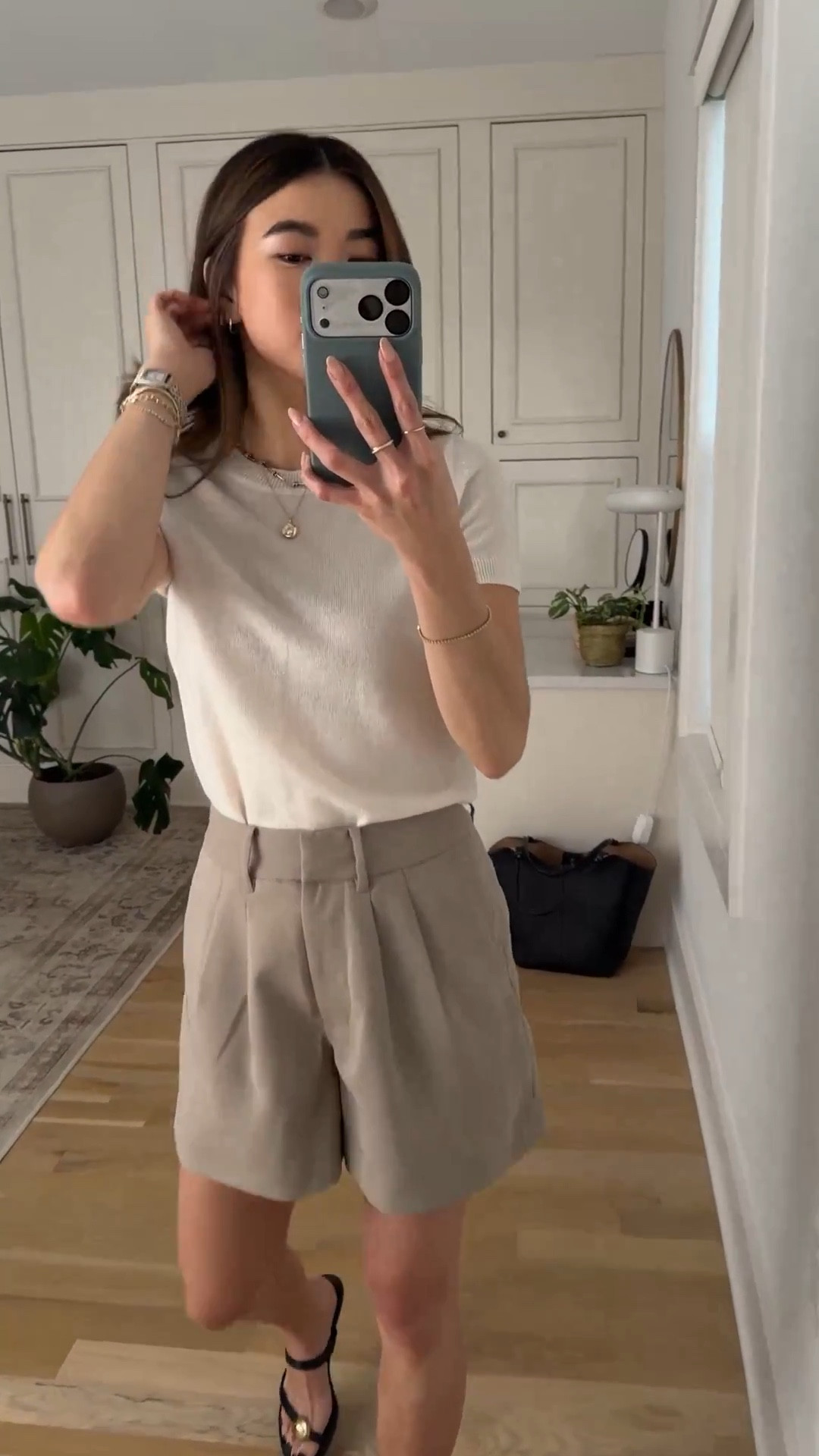 Sizing info: 
•shorts size 0
•tee size XS
@Quince 

petite fashion, get dressed with me, outfit inspiration, ootd, nashville outfit, Nashville influencer, petite style, vacation style, casual outfits, mom style, petite shorts, spring outfits, spring outfit info, spring shorts, spring outfit idea, spring top, spring tee, spring shoes, tailored shorts, quince, quince cashmere sweater 

 

#LTKWorkwear #LTKPetite #LTKootd