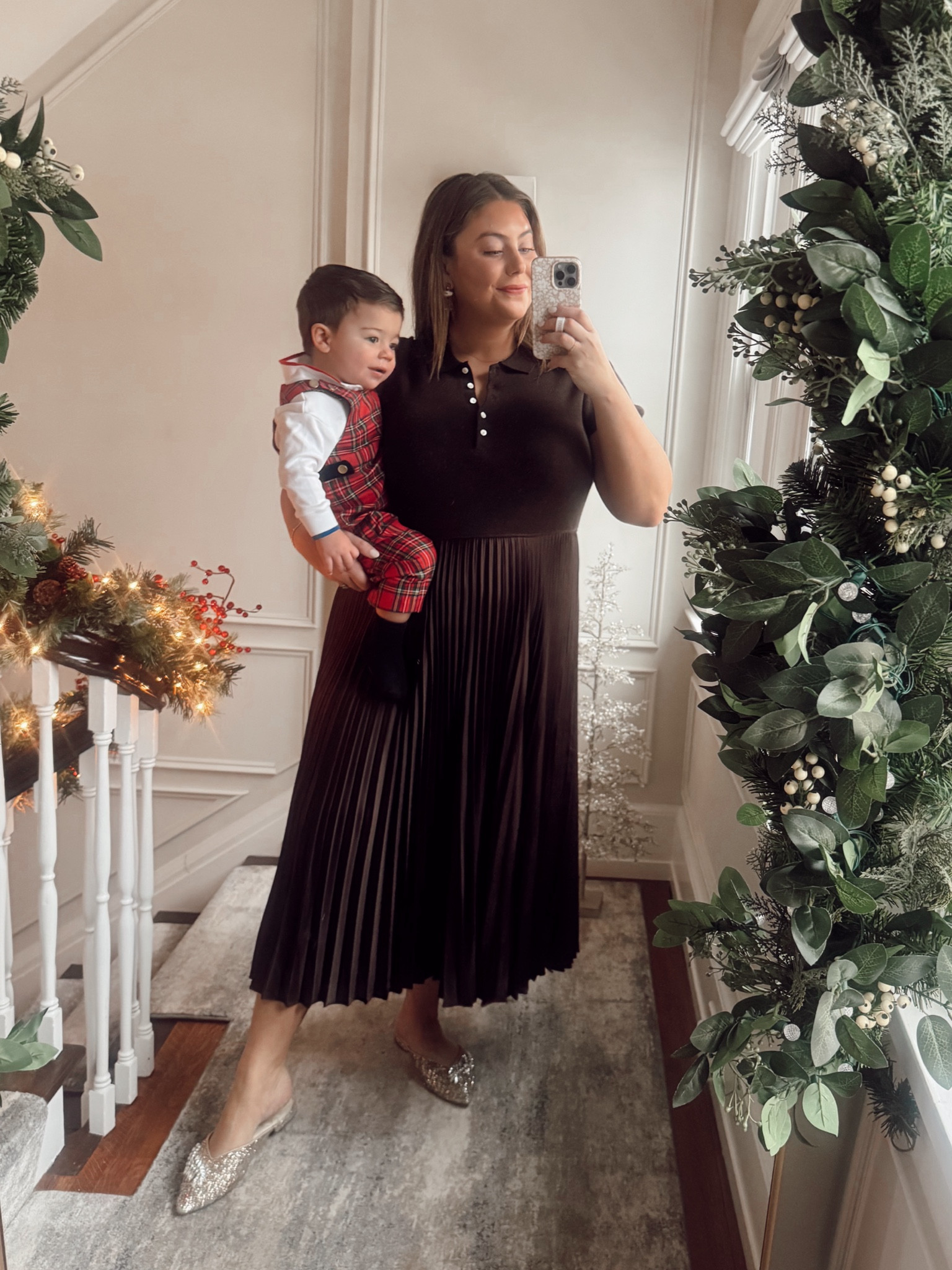 Our Christmas outfits! I’m wearing size XXL — dress is on sale! Sharing similar styles. 

#LTKMidsize #LTKHoliday #LTKStyleTip