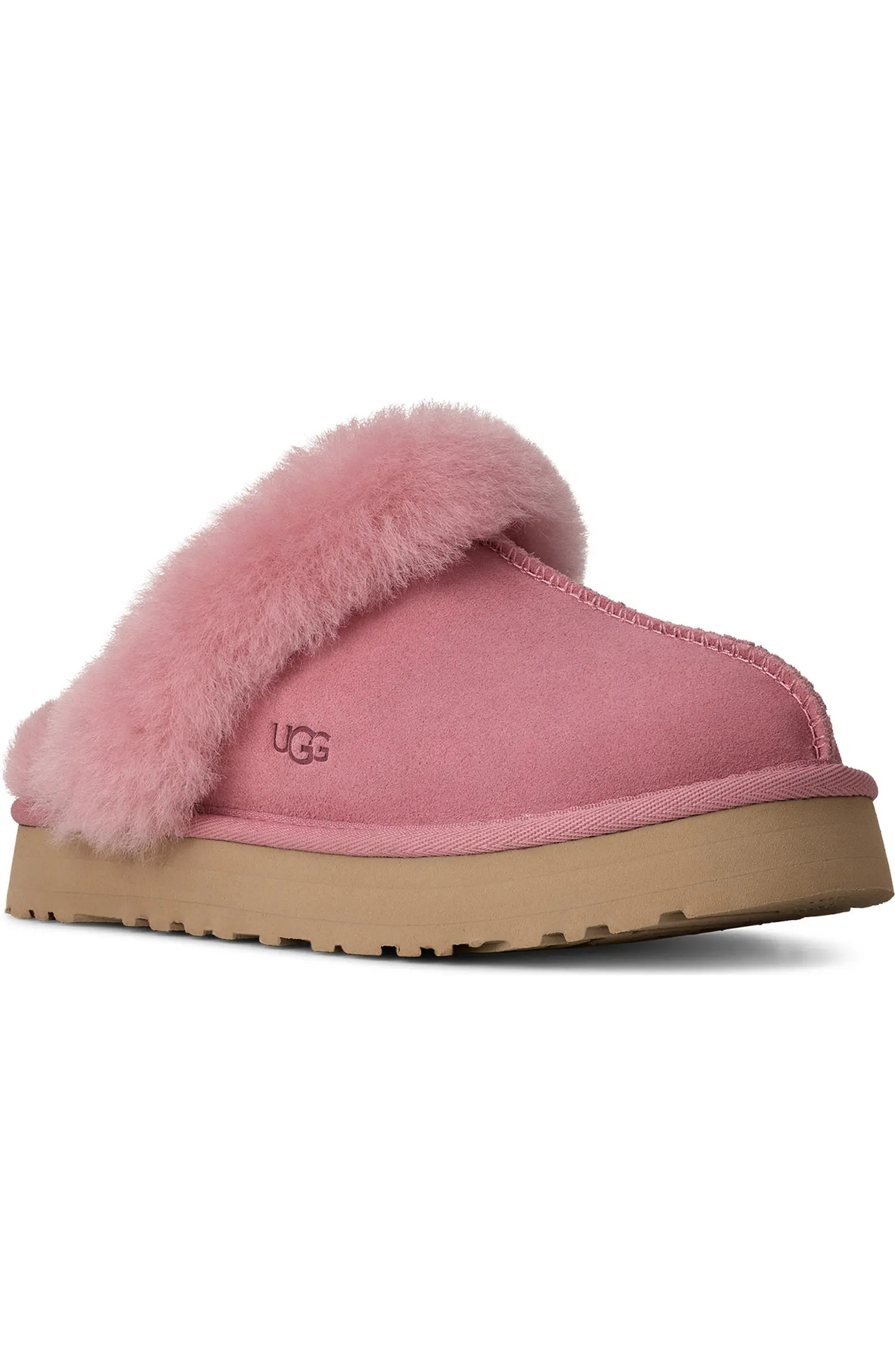 Kids' Disquette Genuine Shearling Trim Slipper | Nordstrom