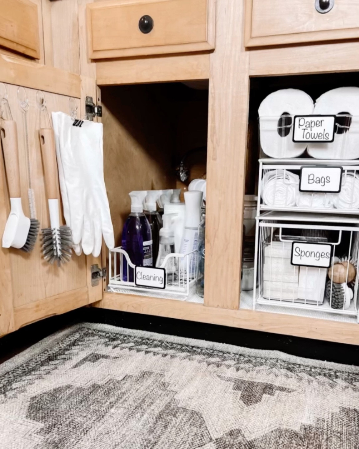 Under sink Organization, kitchen Organization, bins, clear bins, cleaning supplies, pull out bins, cleaning, organization must haves 

#LTKhome #LTKFind #LTKunder50
