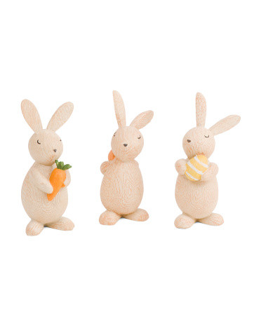 Set Of 3 Decorative Rabbits | TJ Maxx
