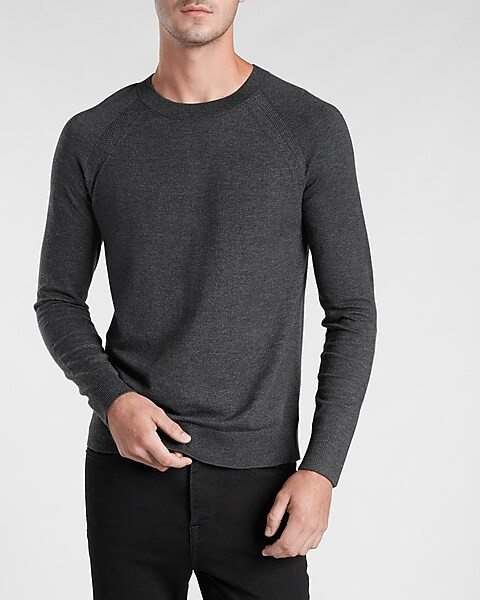 Solid Stretch Crew Neck Sweater | Express