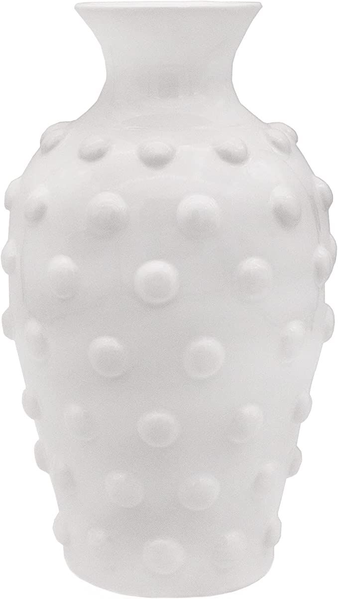 AuldHome Old-Fashioned White Hobnail Vase; Vintage Decor for Home, Office, Events | Amazon (US)