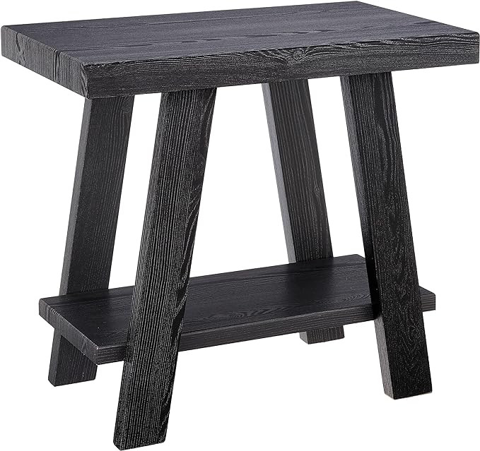 Roundhill Furniture Athens Contemporary Wood Small End Table, Black | Amazon (US)