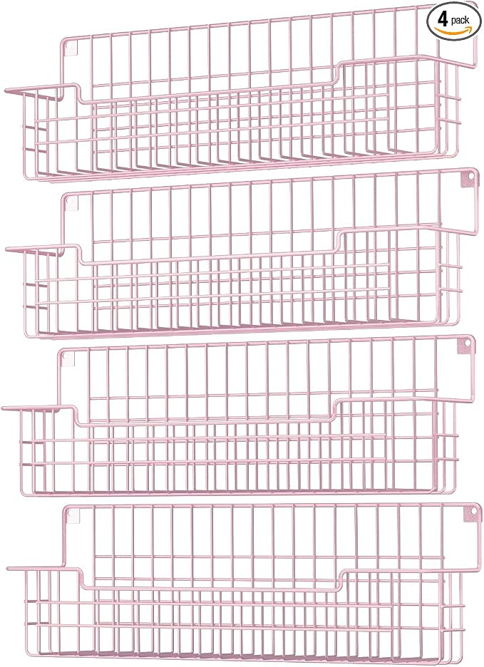 Spice Rack, 4-Pack Seasoning Organizer Wall Mounted for Kitchen Storage Organization, Metal Spice... | Amazon (US)