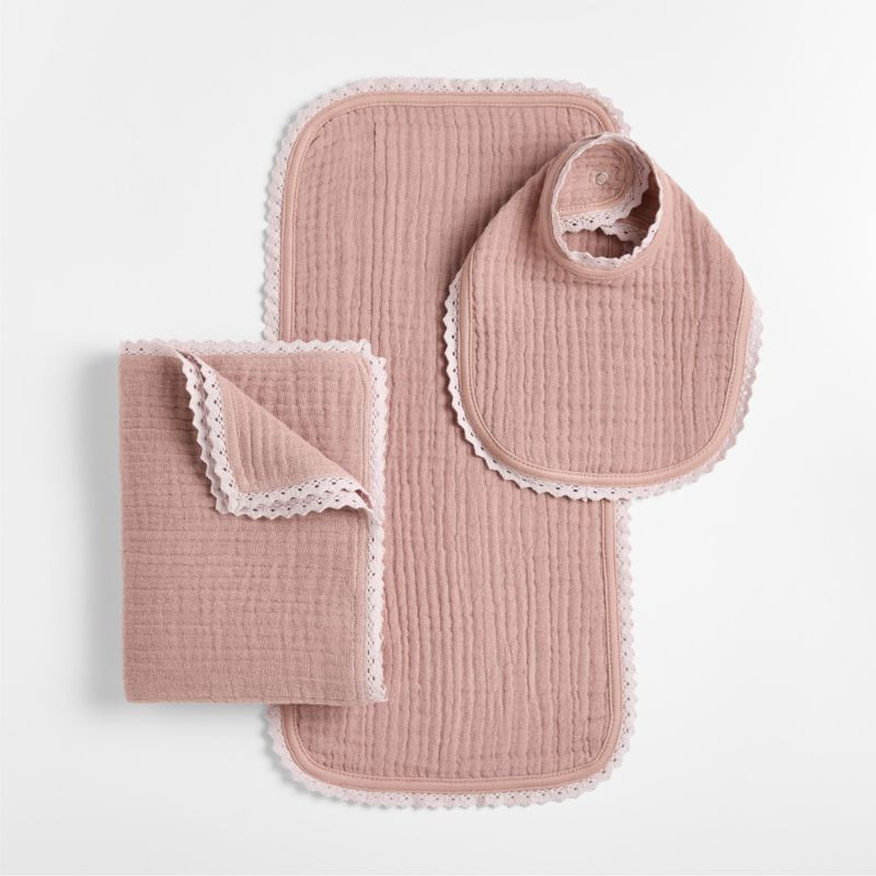 Supersoft Hushed Violet Organic Cotton Gauze Serenade Gift Set | Crate & Barrel