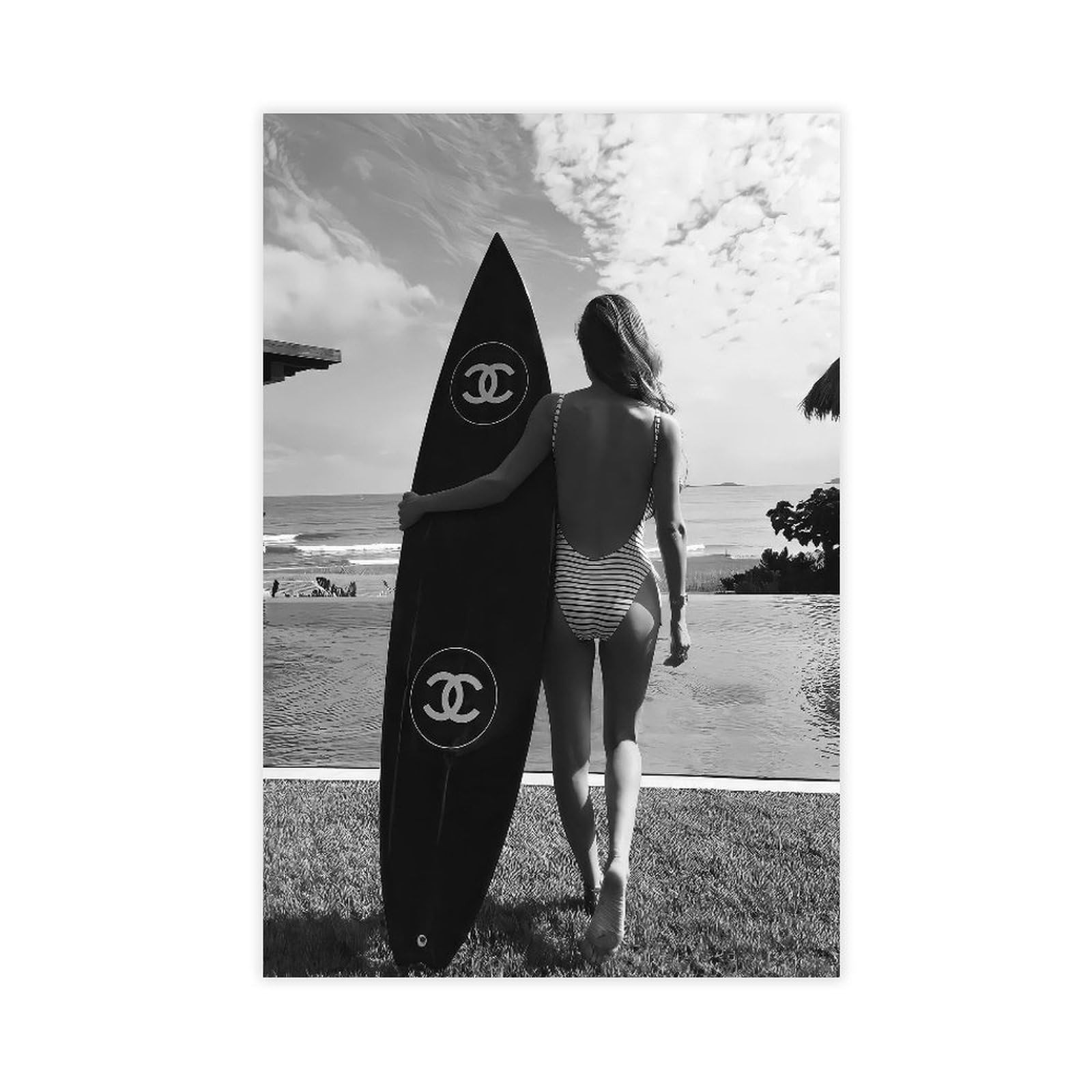 Hazzzey High Fashion Poster Trendy Black and White Wall Art Luxury Feminist Canvas Prints Beautif... | Amazon (US)