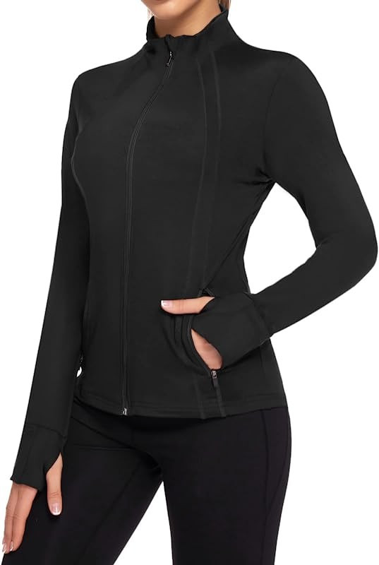 Women's Workout Running Jackets Slim Fit Athletic Yoga Jacket for Women Zip Up Track Gym Hiking O... | Amazon (US)