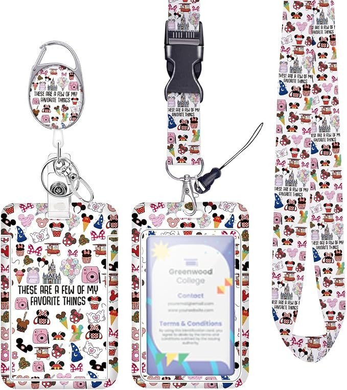 Vacation Trip Gift, ID Badge Holder with Lanyard, Retractable ID Badge Card Holders Detachable Ne... | Amazon (US)
