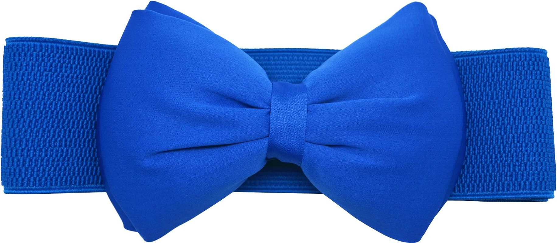 Meta-U Women Cute Bow/Flower Wide Elastic Waist Belt - Adorable Dress Accessory | Amazon (US)