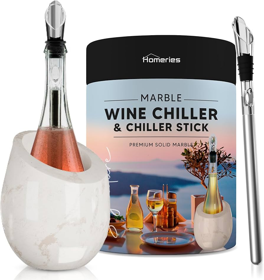 Homeries Marble Wine Chiller Bucket - Wine & Champagne Cooler for Parties, Dinner – Keep Wine &... | Amazon (US)