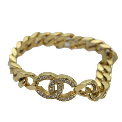 CHANEL COCO Mark Chain Bracelet metal Gold Tone CC Auth 83365  | eBay | eBay US