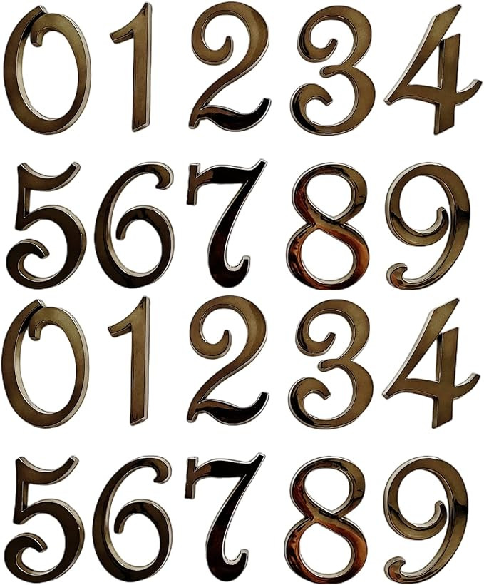 3 Inch House Numbers Stickers Black for Mailbox Apartment Hotel Office Room Door Address Sign Hom... | Amazon (US)