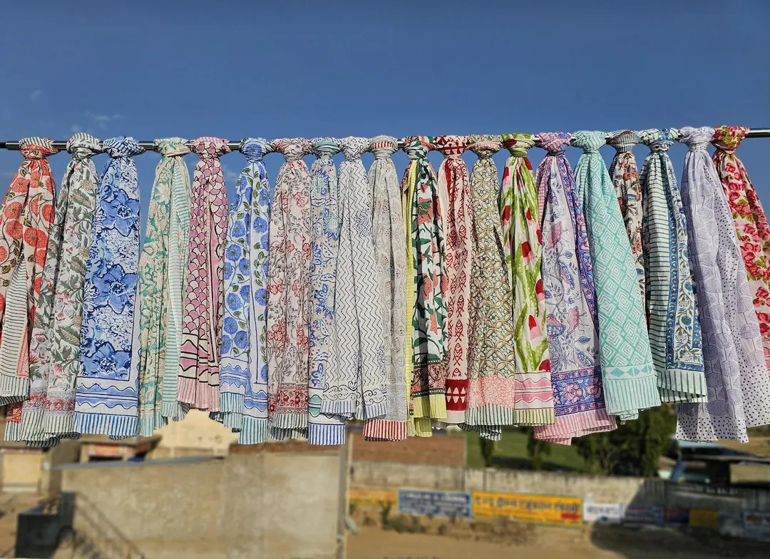 Hand Block Print Cotton Sarong: Colorful Beach Wrap Pareo | Etsy (US)
