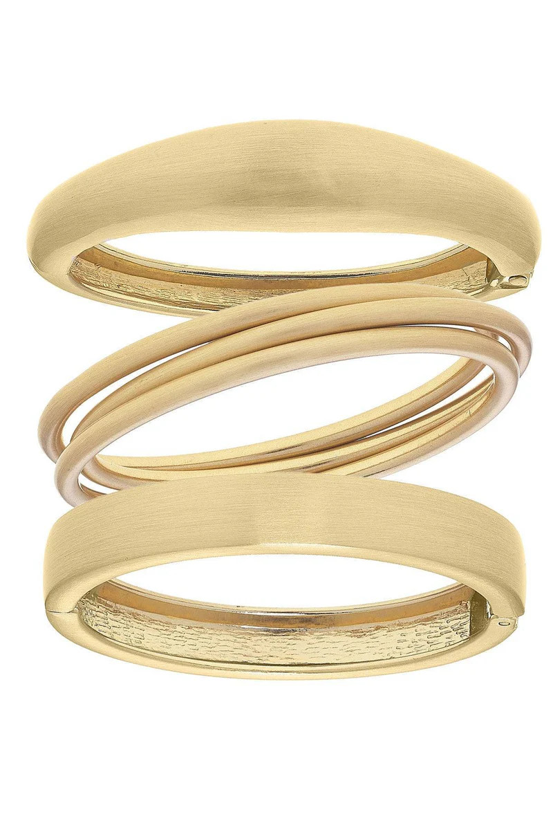 Satin Metal Bangle Stack | CANVAS