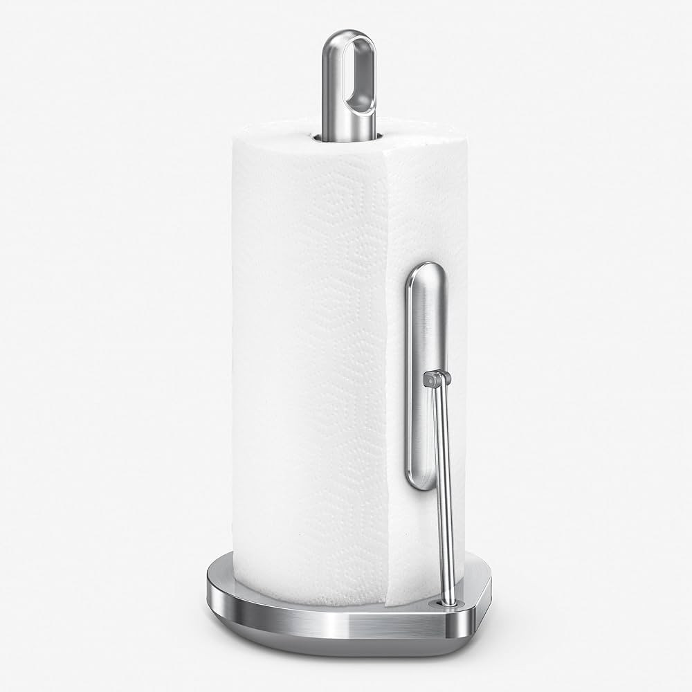 simplehuman Tension Arm Standing Paper Towel Holder, Brushed Stainless Steel | Amazon (US)