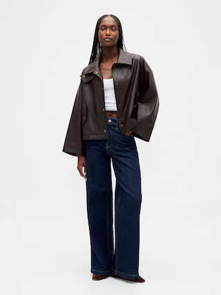 Vegan Leather Swing Jacket | Gap (US)