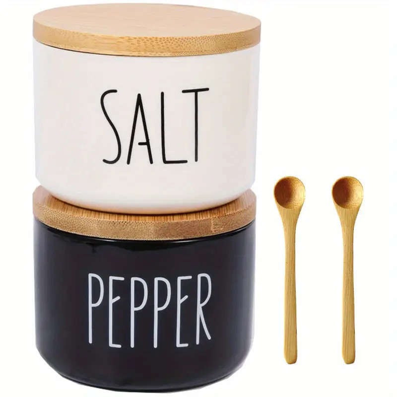 Ceramic Salt And Pepper Jar Salt And Pepper Bowls With Lid - Temu | Temu Affiliate Program