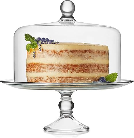 Libbey Selene Glass Cake Stand with Dome | Amazon (US)
