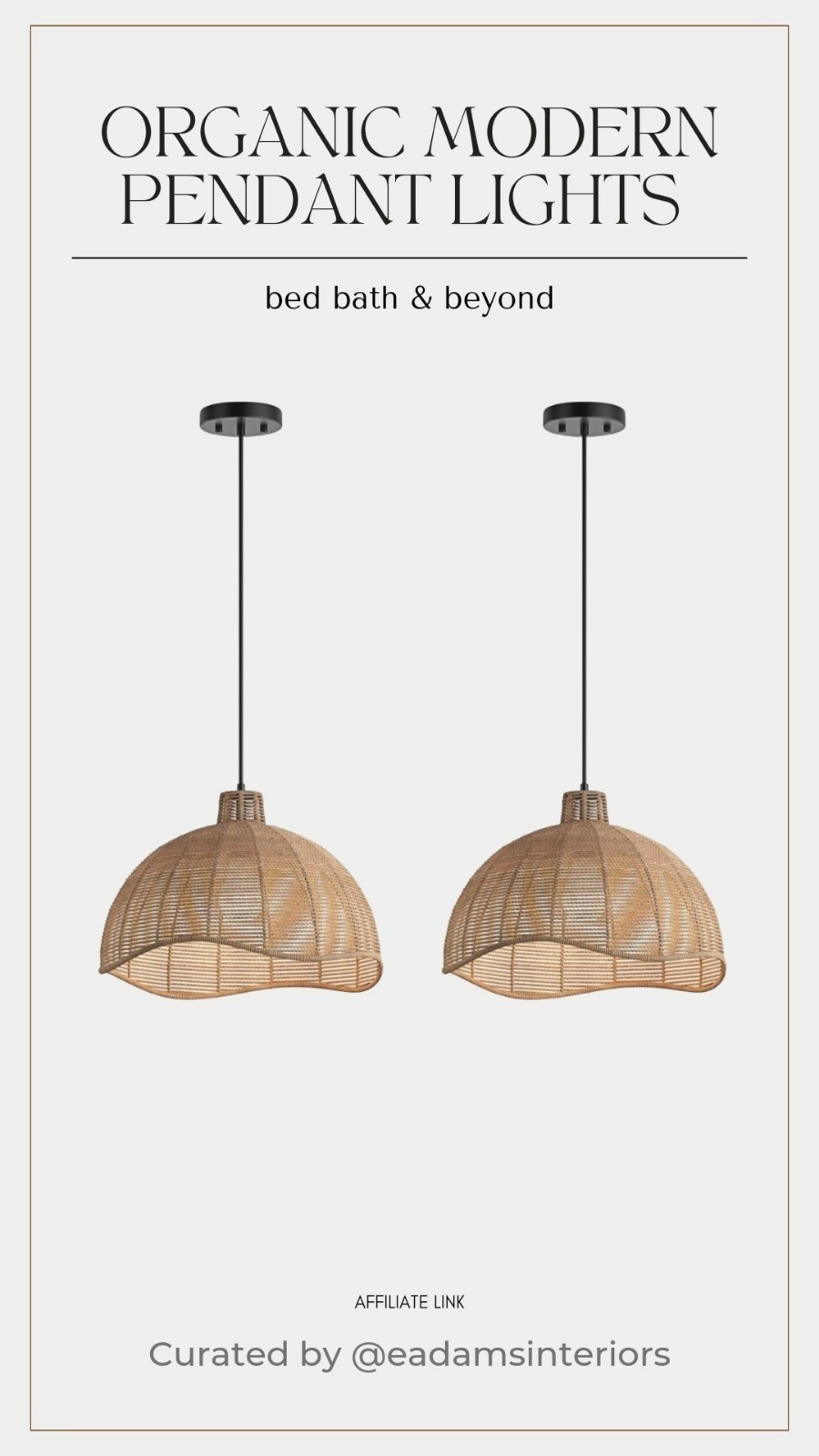 Organic modern pendant lights with basket weave and scalloped edges

#LTKHome #LTKSaleAlert