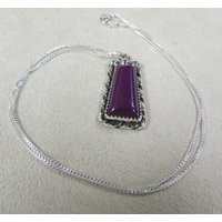 Sterling Silver & Purple Stone Necklace + | Etsy (US)