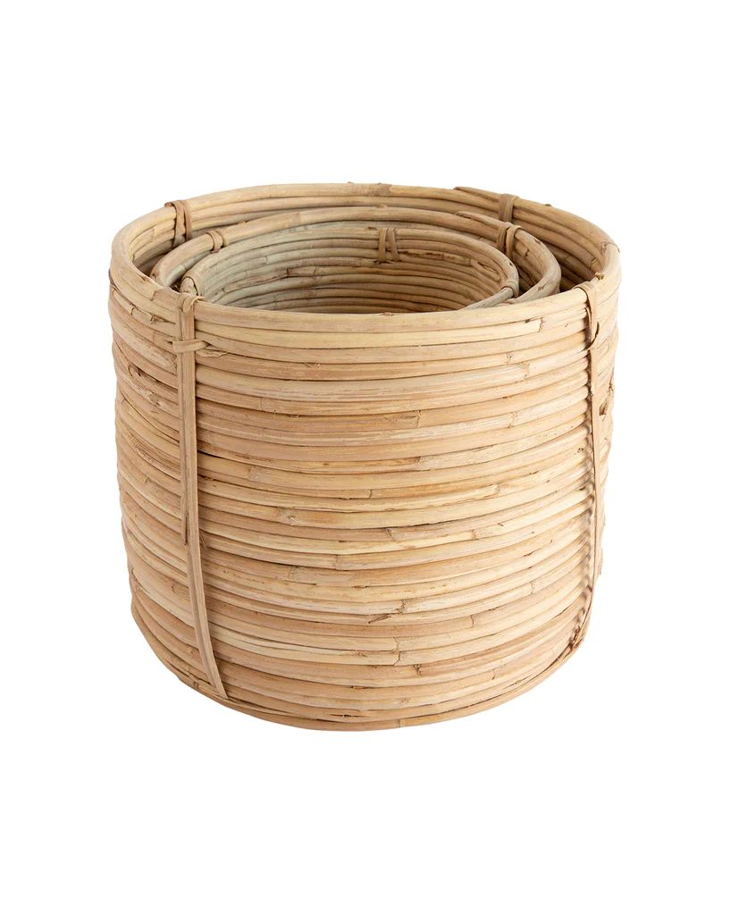 Cane Rattan Round Baskets | McGee & Co.