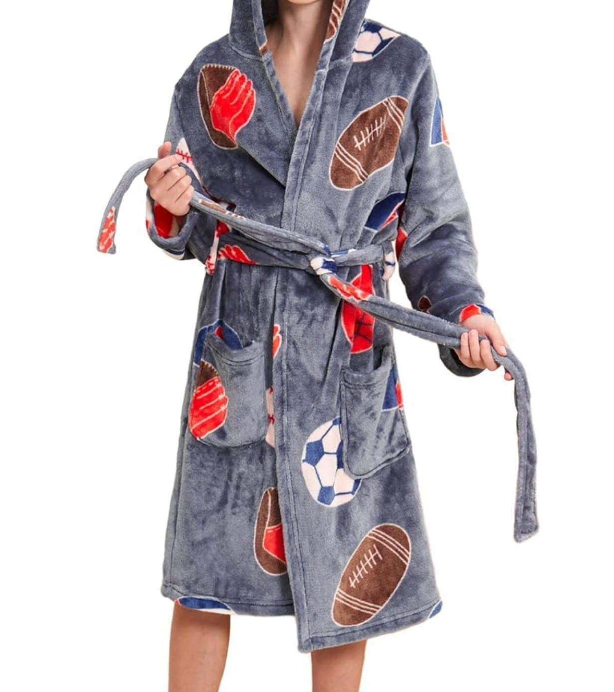 Boys hooded robe: It’s soft and light.  Also comes in solid colors and different patterns. 

My son is 6 and the 7-8 size fits perfectly.

#LTKFamily #LTKKids