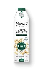 Elmhurst 1925 Cashew Milk, Unsweetened Cashew Milk, Shelf Stable Cashew Milk, Vegan, Kosher, Nond... | Amazon (US)