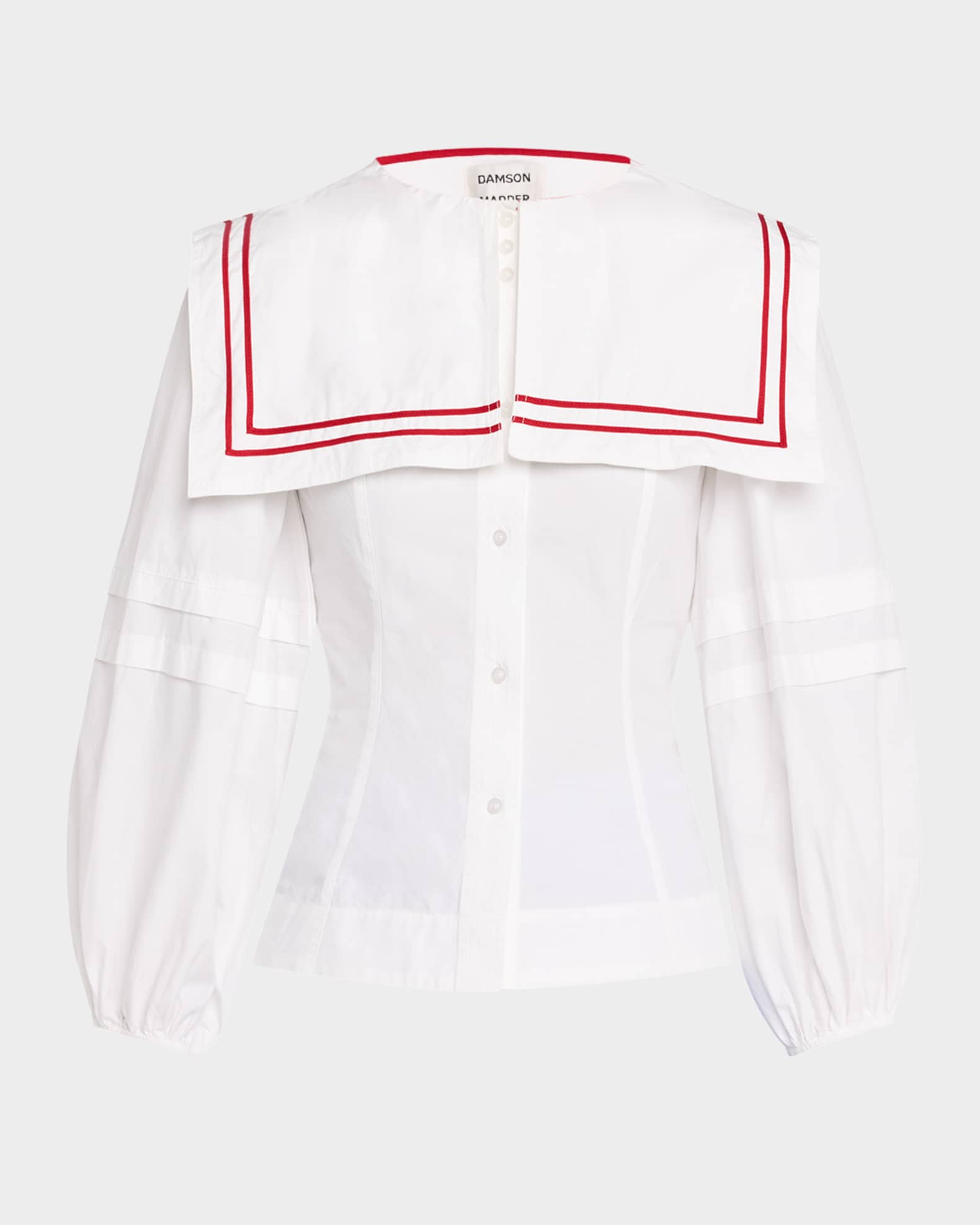 Damson Madder Elise Long-Sleeve Sailor Blouse | Neiman Marcus