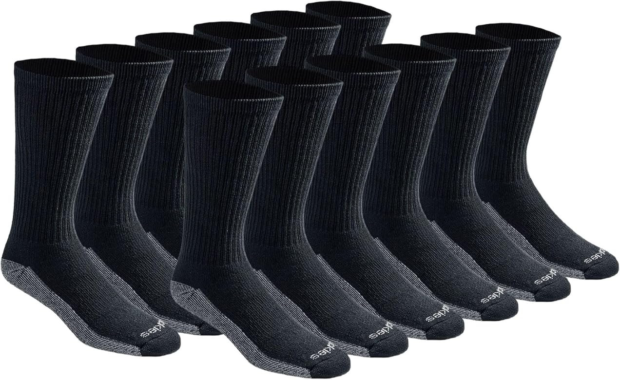 Dickies Men's Dri-tech Moisture Control Crew Socks Multipack | Amazon (US)