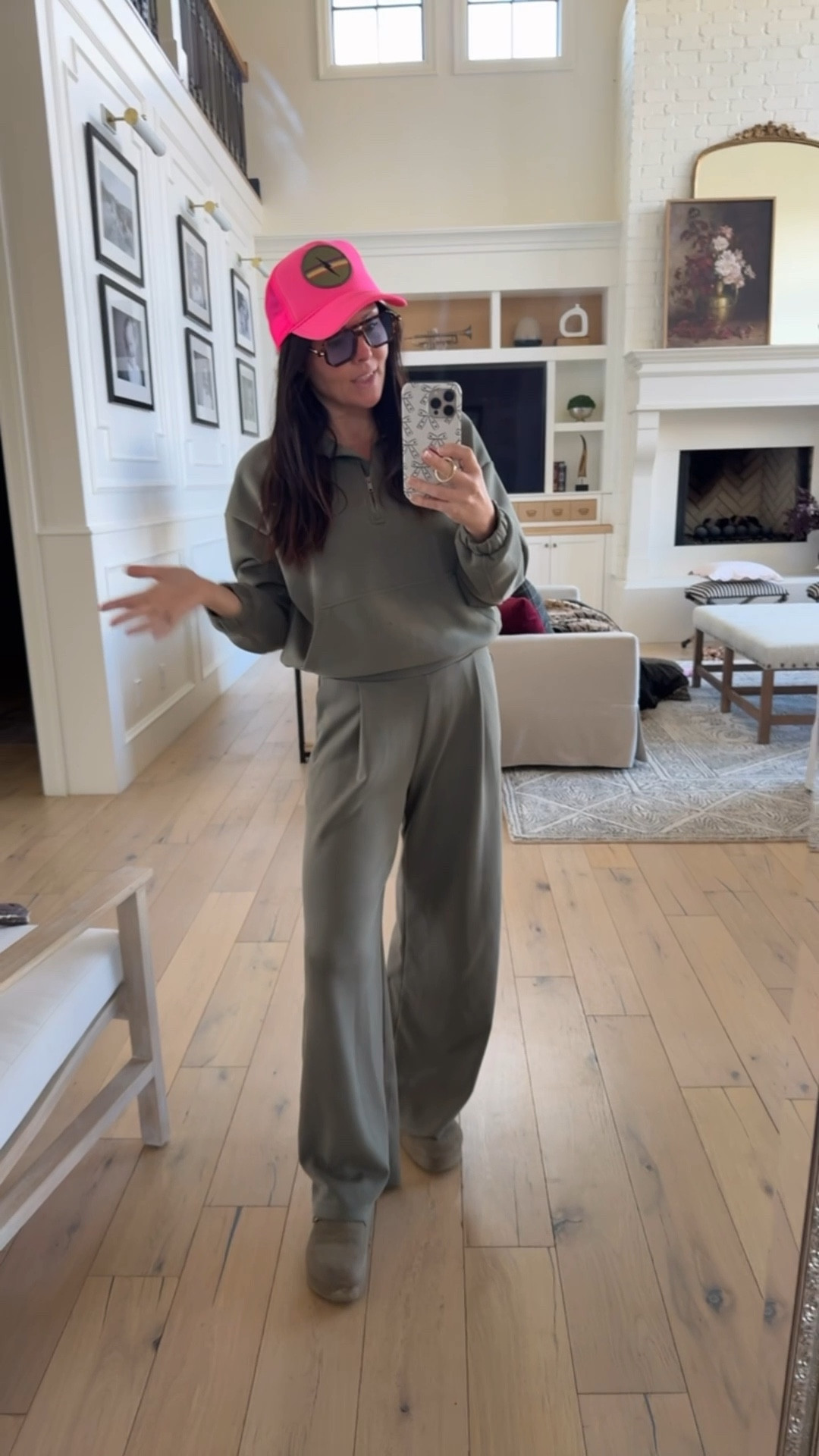 Lululemon soft stream look alike set for 1/3 the cost. Lots of different styles.
I’m wearing 29” inseam pleated front pants with pullover top, pinch waist.
Lots of colors to choose from.
Platform clogs so comfy!!!
Aviator nation look alike trucker hat. 
Retro sunglasses. 
Bow sunglasses 
Loungewear 
Lounge set 


#LTKSaleAlert #LTKFindsUnder50