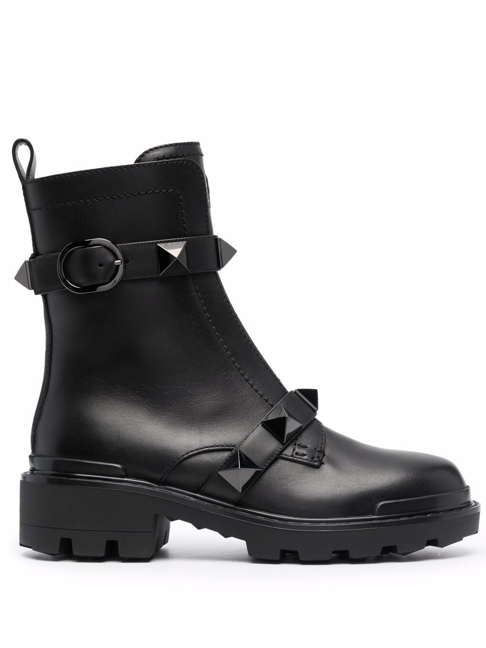 Valentino Garavani 40mm Roman Stud combat boots - Black | Farfetch Global