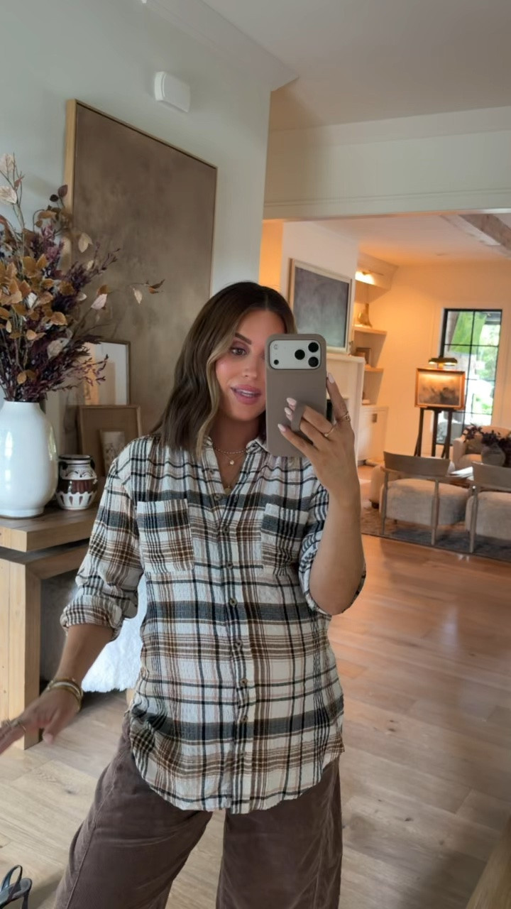 Wearing xs in brown plaid button down shirt + small petite in pull on barrel pants!

Fall dressing with Anthropologie 🤎 Sharing some of my favorite looks for the season, including elevated looks and statement pieces for fall. In love with all the rich tones, textures & trends for this season!

#LTKootd #LTKSeasonal #LTKPetite